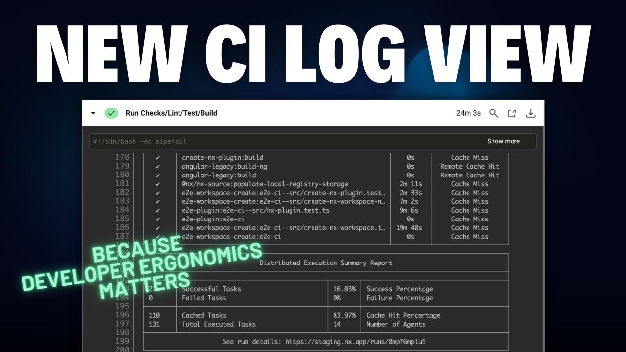 New Table Log View on CI with Nx Cloud